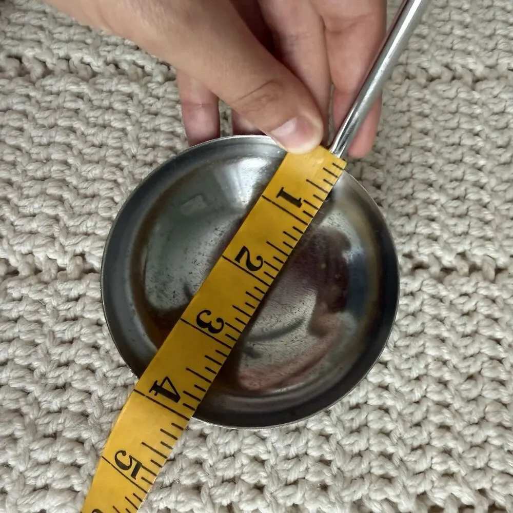 Vintage Ecko Kitchen Ladle Avocado Green Plastic Handle Chromium Plated 11